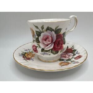 Royal Dover Vintage Fine Bone China Teacup and Saucer, Made in England